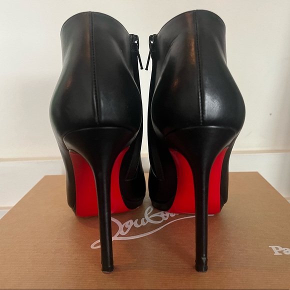 Christian Louboutin Bella Top 120 Ankle Boot Bootie Calf Black Size 38 - Picture 9 of 16